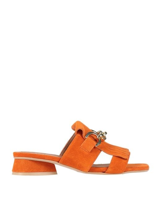 Carmens Orange Sandals Leather