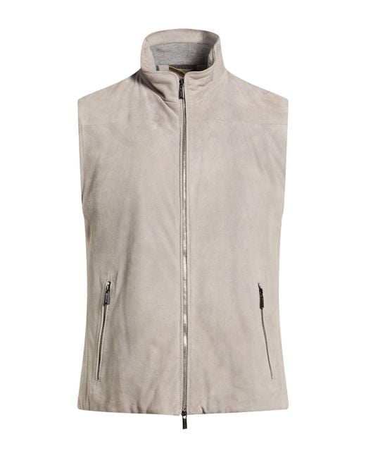 Moorer Gray Vests for men