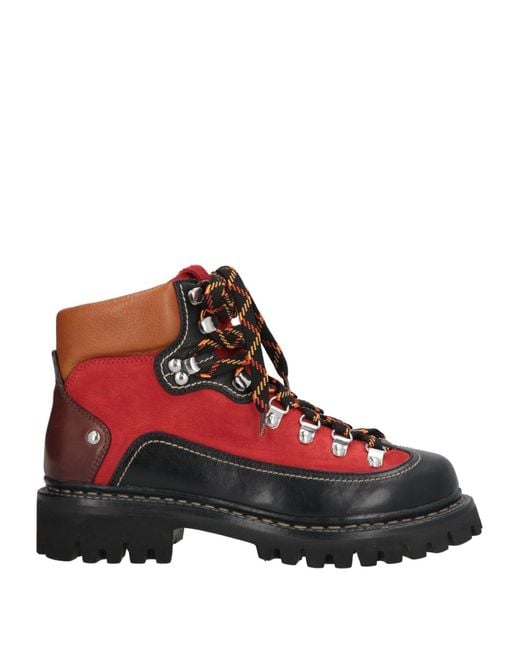 DSquared² Red Ankle Boots for men