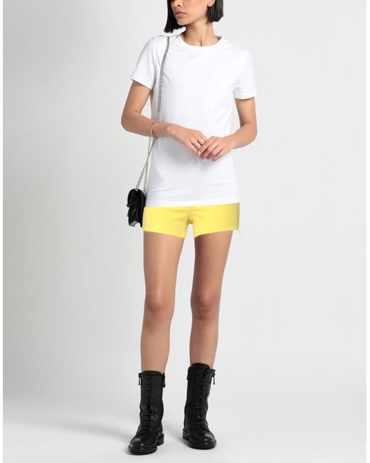 Karl Lagerfeld Yellow Denim Shorts