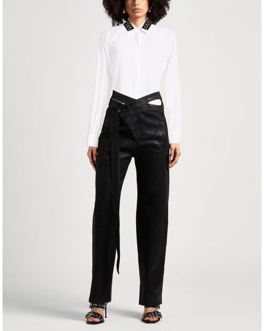 Iceberg White Shirt Polyester, Cotton