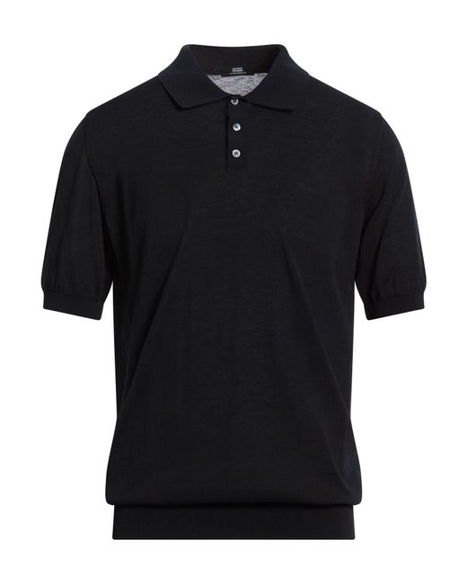 Polo Alpha Studio pour homme en coloris Black
