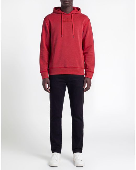 ARMANI EXCHANGE Red Sweatshirt Modal, Polyester, Elastane for men