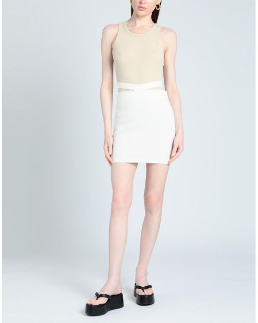 ANDREADAMO White Mini Skirt
