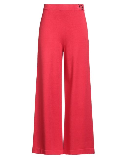 Liviana Conti Red Pants Viscose, Polyester