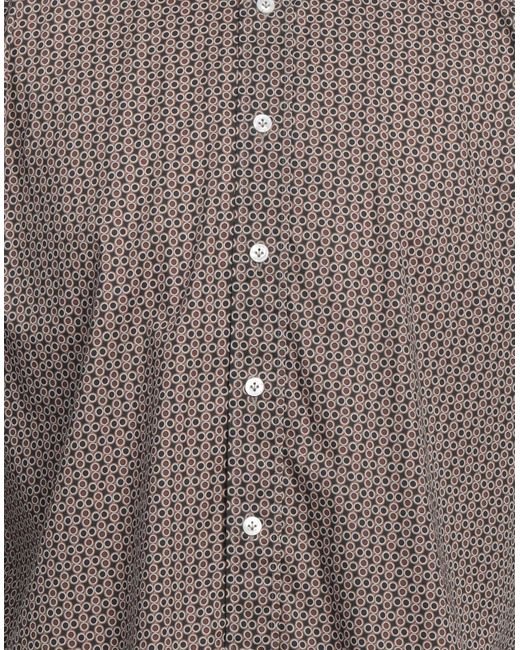 Lardini Brown Shirt Cotton, Elastane for men