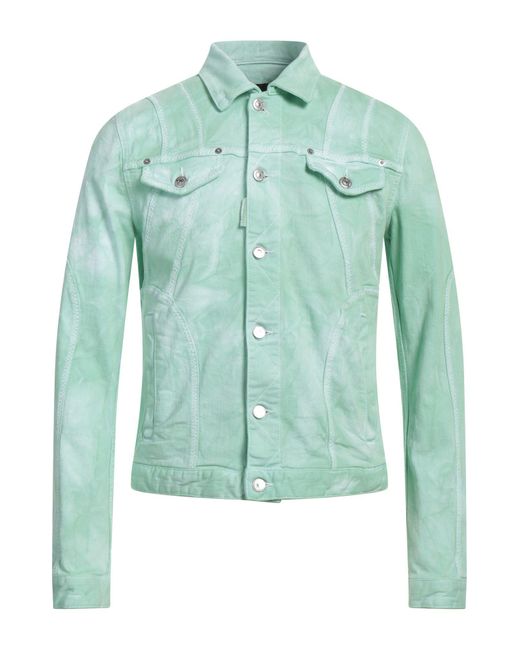DSquared² Green Denim Outerwear Cotton, Elastane for men