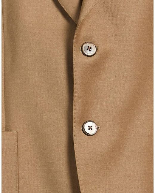 Gabriele Pasini Brown Camel Blazer Virgin Wool, Elastane for men