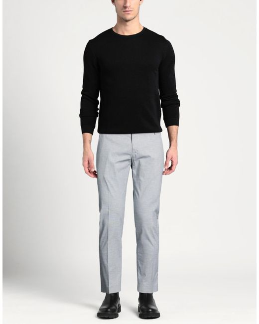 Entre Amis Gray Pants Cotton, Elastane for men