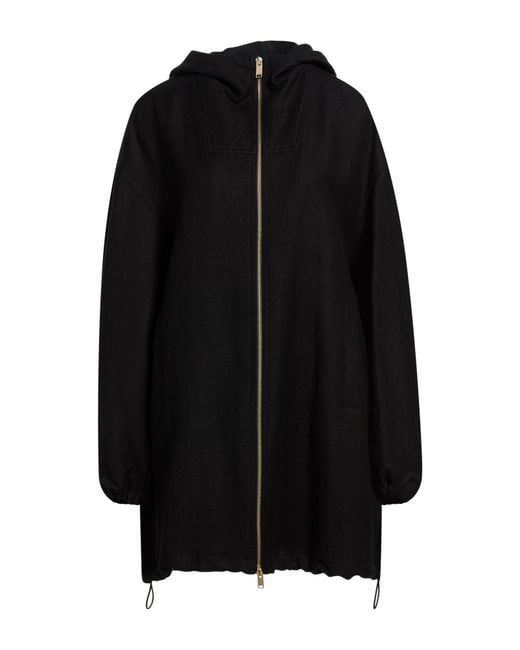 Fabiana Filippi Black Overcoat & Trench Coat