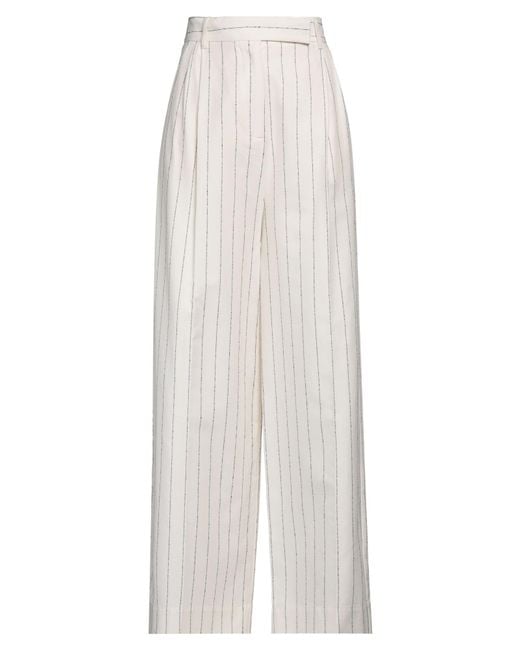 Semicouture White Pants Cotton