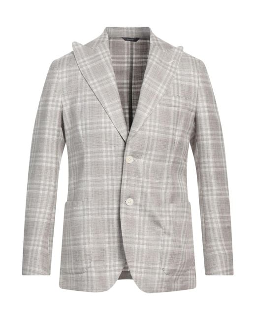 Tombolini Gray Zero Gravity Blazer Wool, Silk, Linen for men