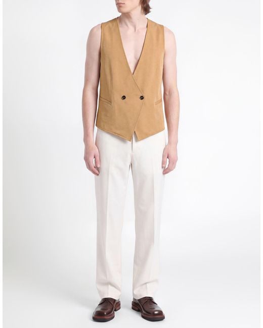OVER/D Natural Tailored Vest Polyester, Viscose, Elastane for men