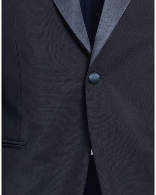 Tombolini Blue Midnight Suit Virgin Wool, Elastane for men