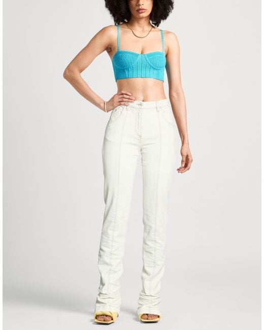 Blumarine White Jeans Cotton, Elastane