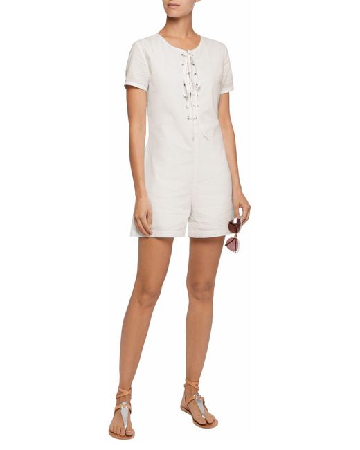 STAUD x Solid + Striped White Jumpsuit