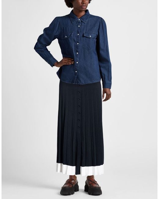 Sandro Blue Maxi Skirt