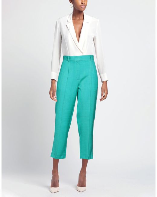 Sandro Blue Canvas Tapered Pants