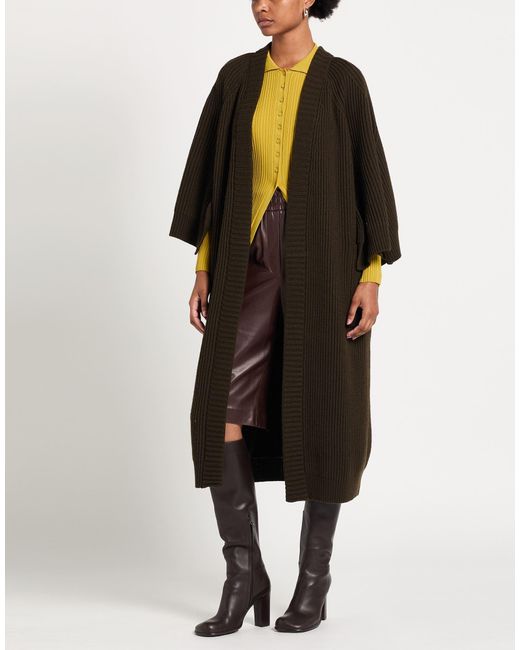Max Mara Black Military Cardigan Wool, Cashmere