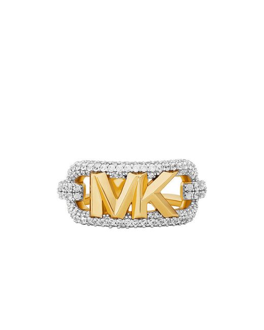 Michael Kors White Premium Ring Brass, Crystal