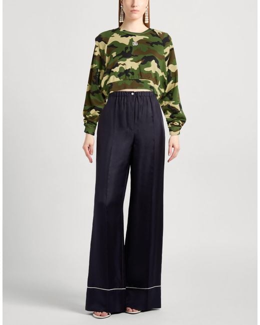 Dolce & Gabbana Green Military Sweatshirt Cotton
