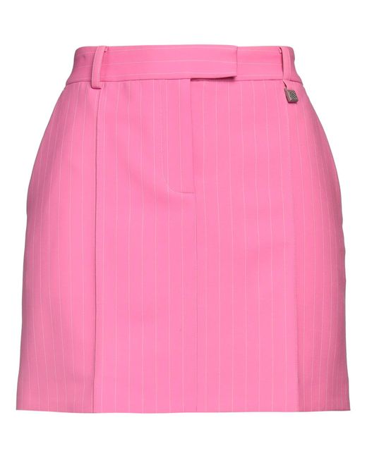 GIUSEPPE DI MORABITO Pink Fuchsia Mini Skirt Virgin Wool, Elastane