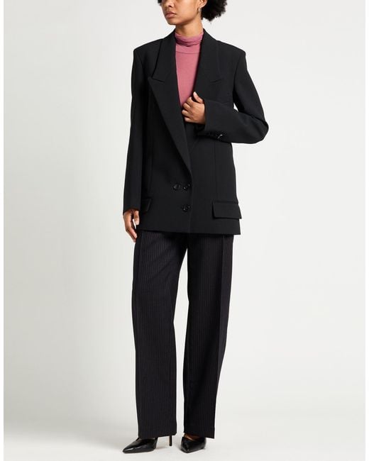 Victoria Beckham Black Blazer Polyester, Virgin Wool, Polyamide, Elastane