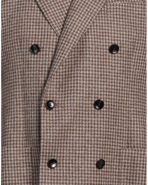 Luigi Bianchi Brown Camel Blazer Virgin Wool, Alpaca Wool, Polyamide for men