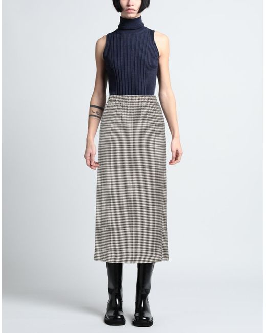 Alysi Gray Midi Skirt