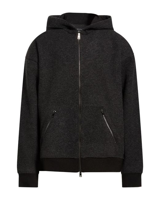 Daniele Alessandrini Black Charcoal Jacket Polyester, Polyamide for men