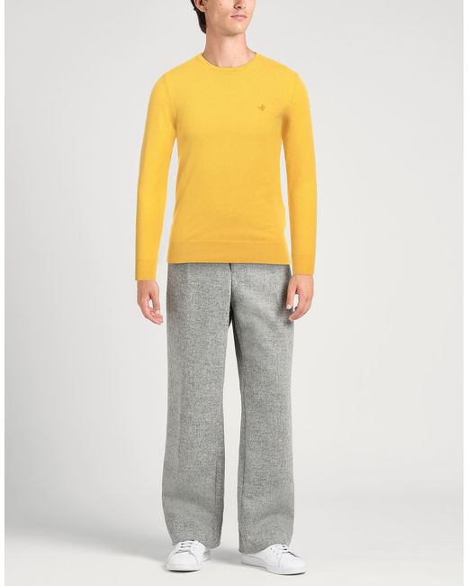 Brooksfield Yellow Sweater Virgin Wool for men