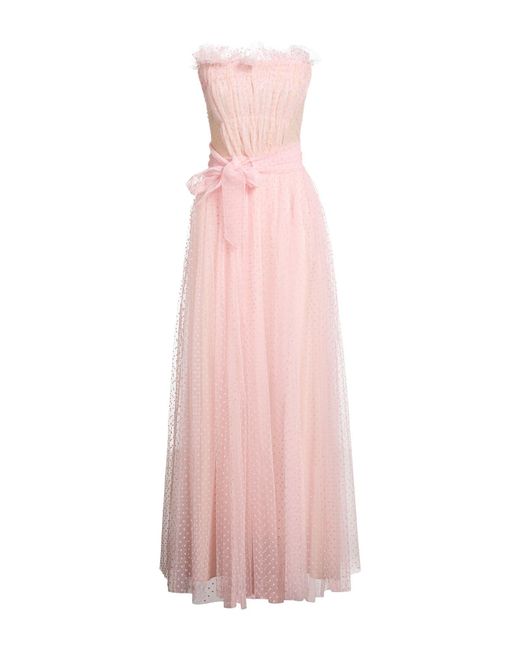 Philosophy Di Lorenzo Serafini Pink Maxi Dress Polyamide, Polyester