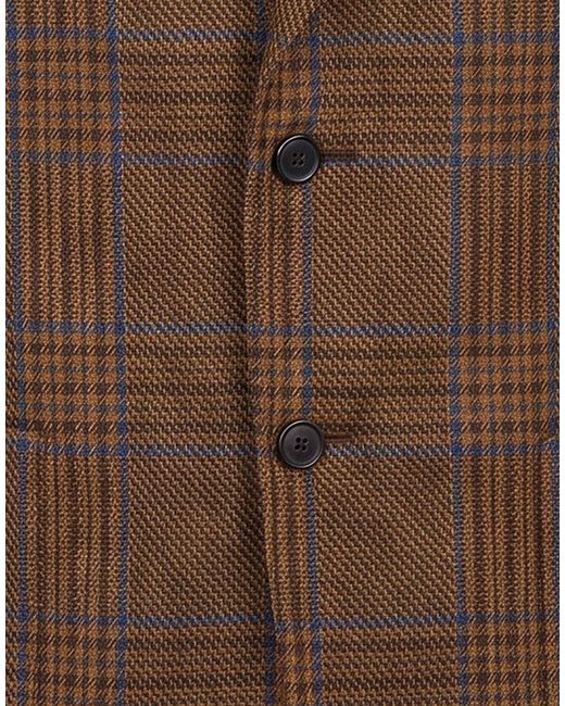 Caruso Brown Blazer Wool for men