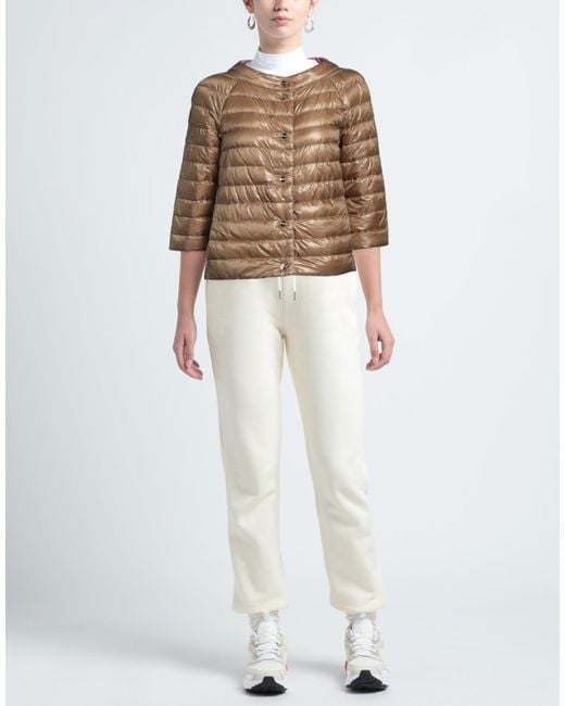 Herno Gray Camel Puffer Polyamide