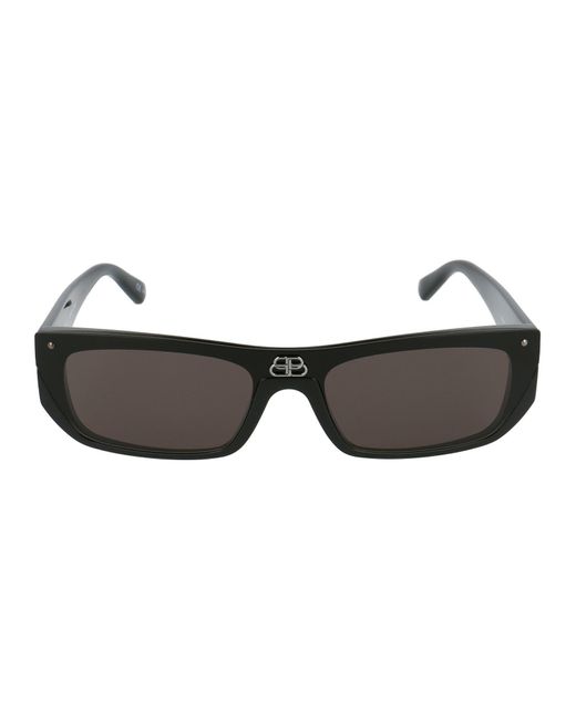Balenciaga Black Eckige 'Shield' Sonnenbrille