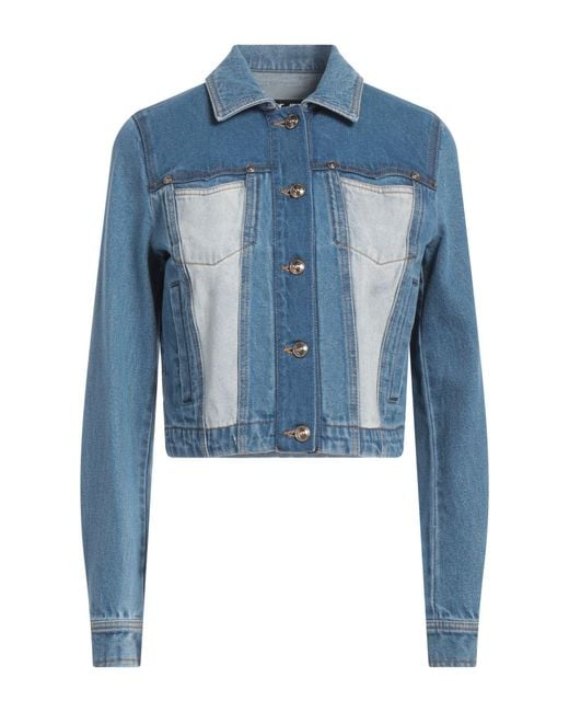 Versace Jeans Couture Blue Cotton Denim Trucker Jacket