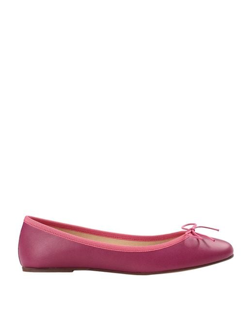 BALLERETTE Pink Colonna Fuchsia Ballet Flats Soft Leather