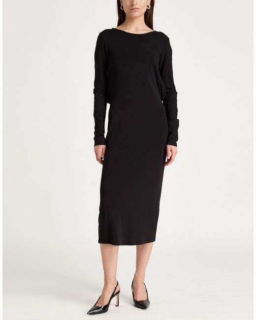 MEIMEIJ Black Midi Dress Acetate, Polyamide, Elastane