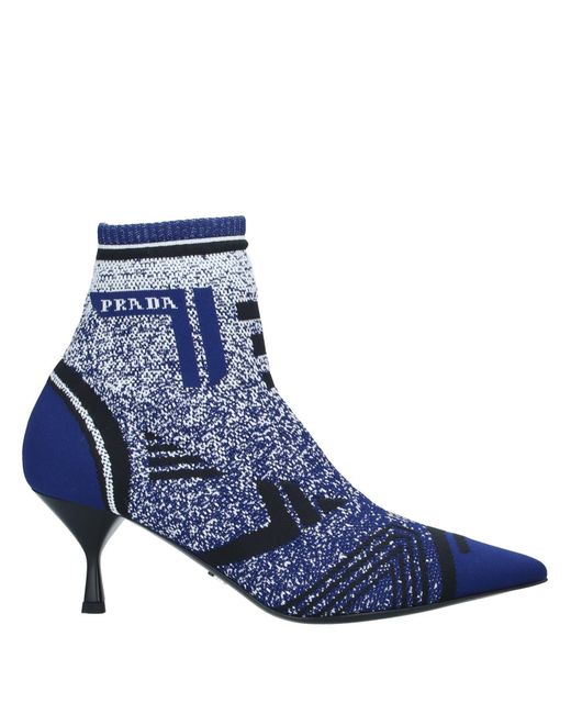 Prada Blue Sock-style Ankle Boots