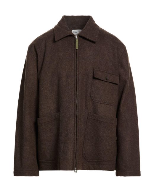 Universal Works Brown Dark Jacket Wool, Polyamide for men