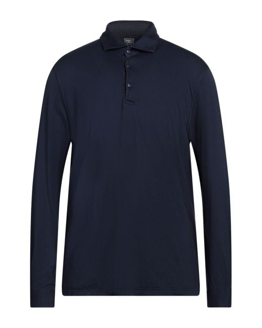 Fedeli Blue Polo Shirt for men