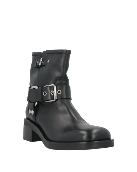 Strategia Black Ankle Boots Leather