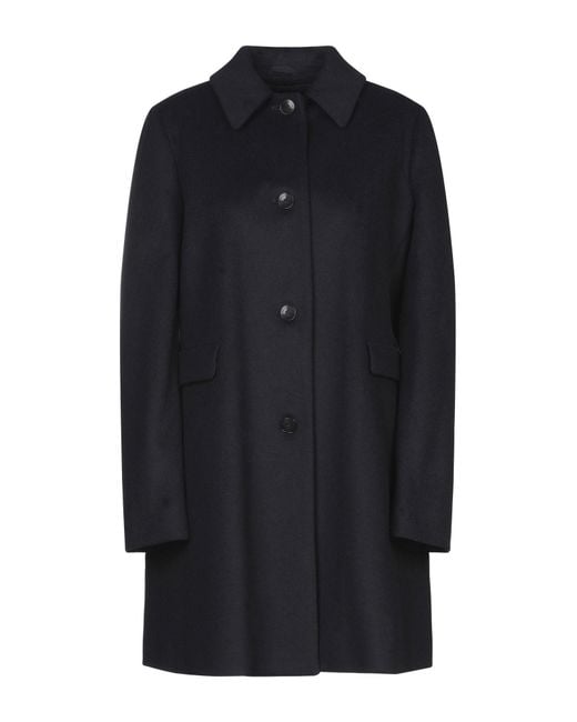 Armani Jeans Wool Coat in Dark Blue (Blue) Lyst