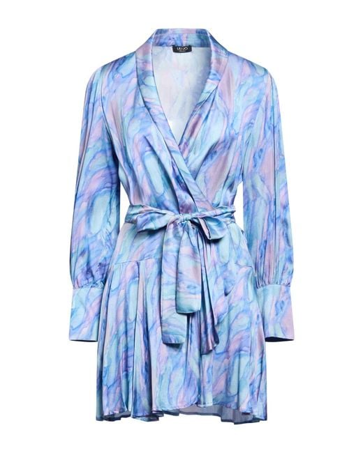 Liu Jo Blue Light Mini Dress Viscose