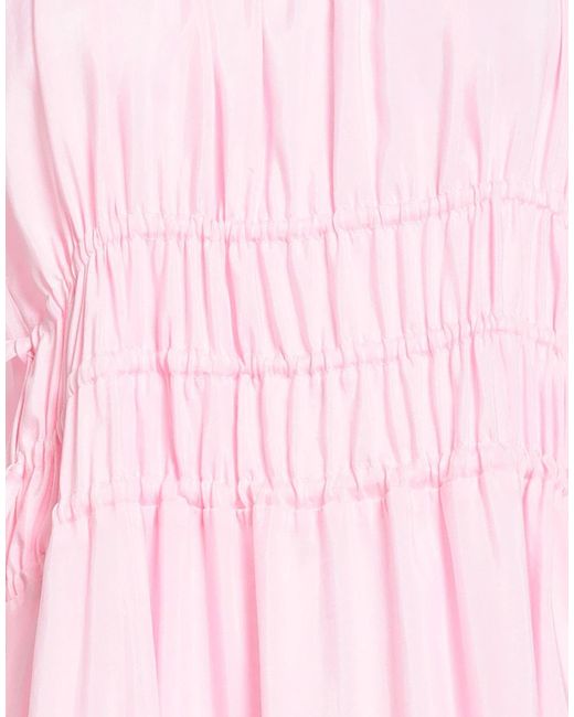 SOLOTRE Pink Midi Dress Cotton, Silk