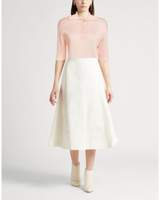 Jil Sander Pink Light Polo Shirt Viscose, Polyamide, Elastane