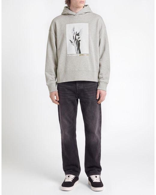 Palm Angels Gray Light Sweatshirt Cotton for men