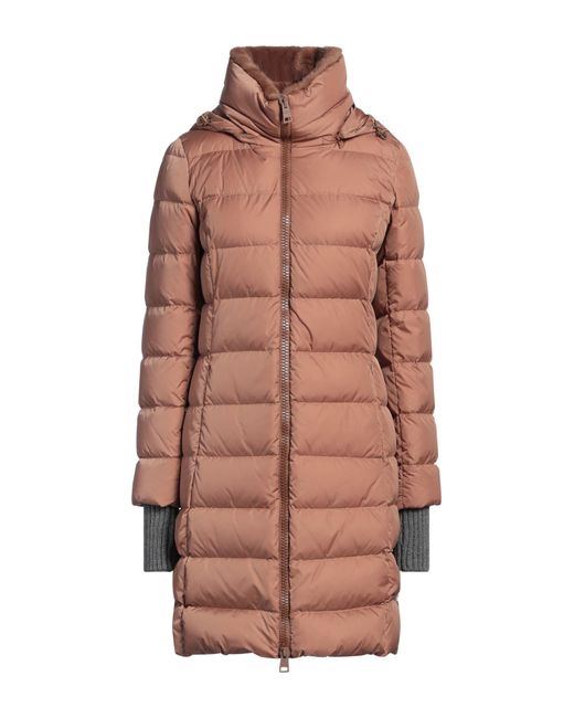 Herno Brown Puffer Polyamide, Polyester, Wool, Elastane