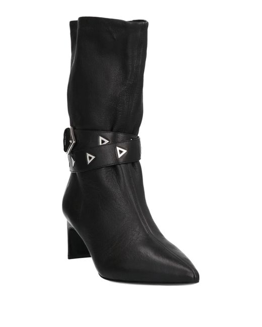 Grey Mer Black Ankle Boots