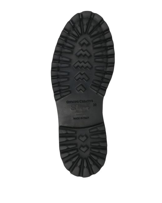 Officine Creative Black Lace-Up Shoes Leather